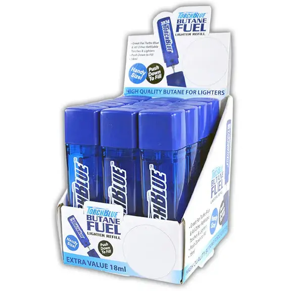 18Ml Bulk Torch Blue Butane Refill - 12 Pieces Per Retail Ready Display 24701 1