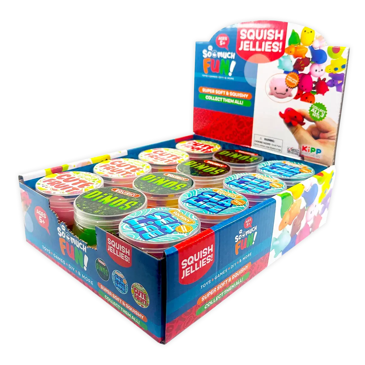 Squish Jellies Toy Assortment - 12 Pieces Per Retail Ready Display 24718 1