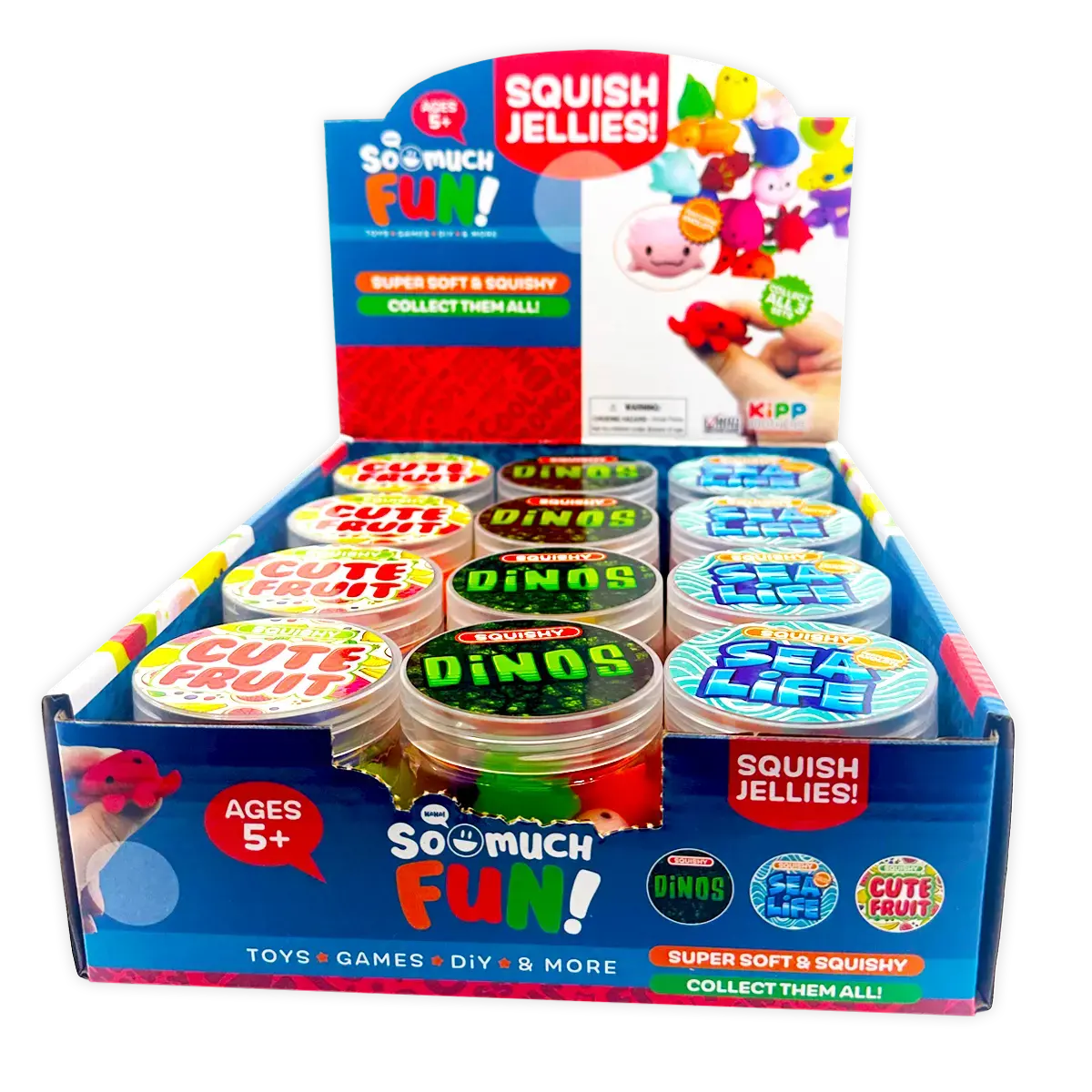 Squish Jellies Toy Assortment - 12 Pieces Per Retail Ready Display 24718 2