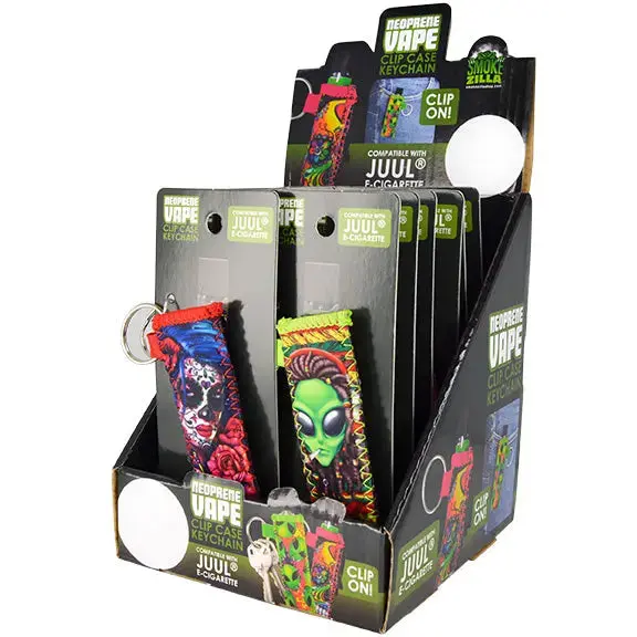 Neoprene Vape Case Keychain - 12 Pieces Per Retail Ready Display 24734 1
