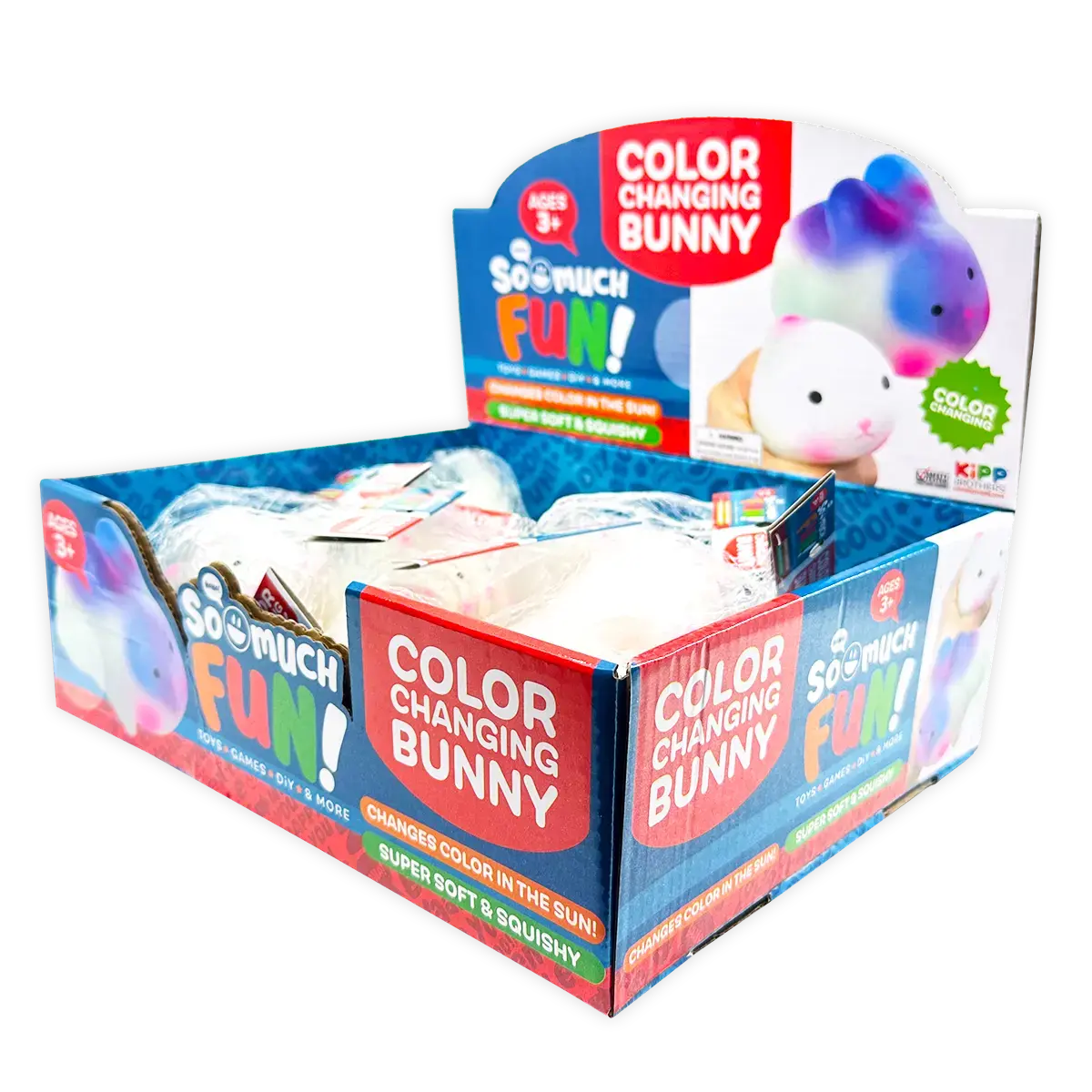 Squish And Squeeze Color Changing Bunny - 12 Pieces Per Retail Ready Display 24766 1