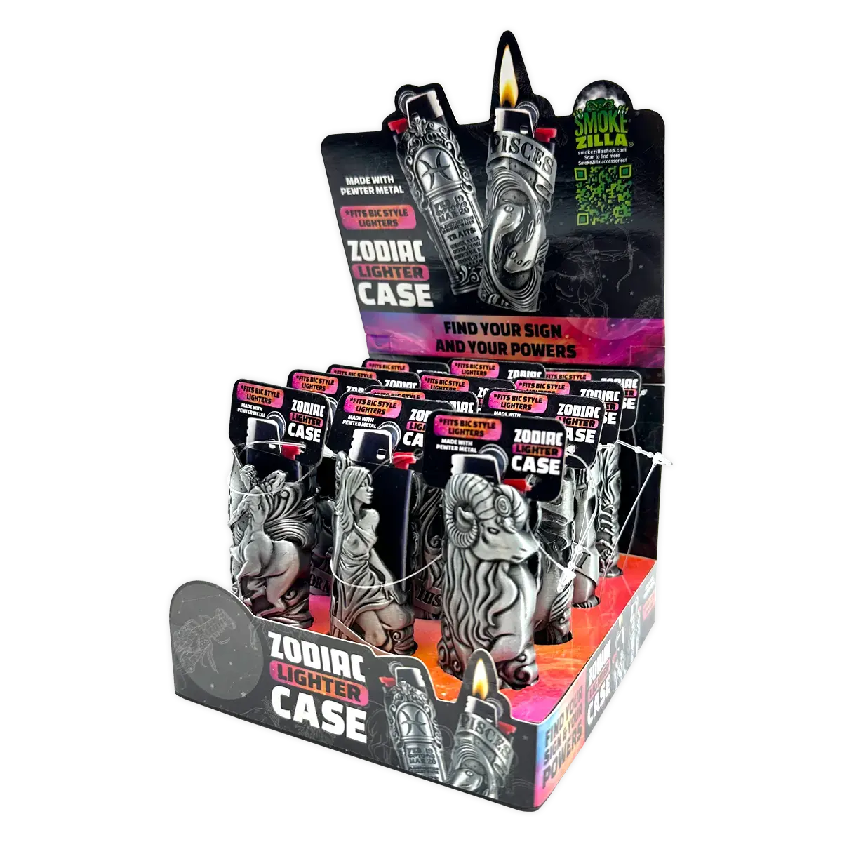 Zodiac Lighter Case - 12 Pieces Per Retail Ready Display 24952 1