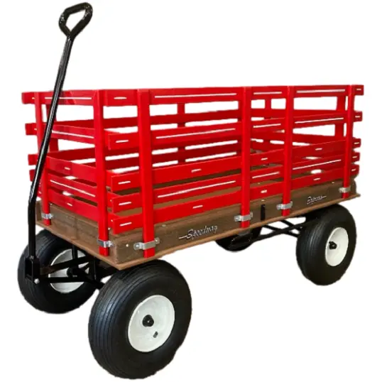 24″ X 48″ (Red) 620 Speedway Express Poly Garden Wagon W/ Brakes 1200 # 1