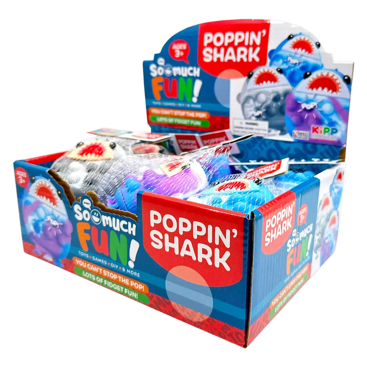 Fidget Pop Shark Ball Toy - 12 Pieces Per Retail Ready Display 25004 1