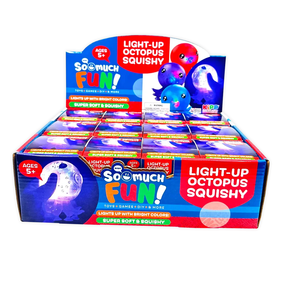 Squish And Squeeze Light-Up Octopus Toy - 12 Pieces Per Retail Ready Display 25035 2