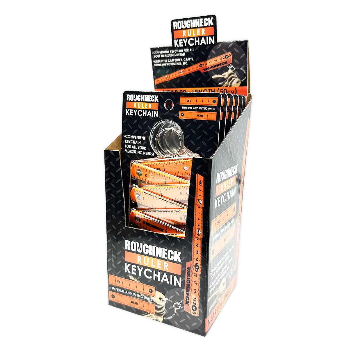 Roughneck Ruler Keychain - 6 Pieces Per Retail Ready Display 25118 1