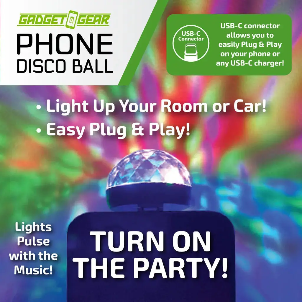 Mood Light Usb-C Phone Disco Ball - 6 Pieces Per Retail Ready Display 25131 2