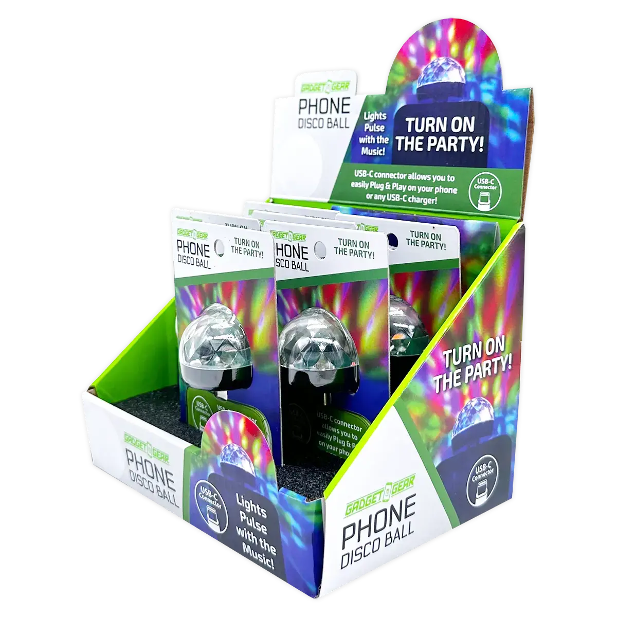 Mood Light Usb-C Phone Disco Ball - 6 Pieces Per Retail Ready Display 25131 1