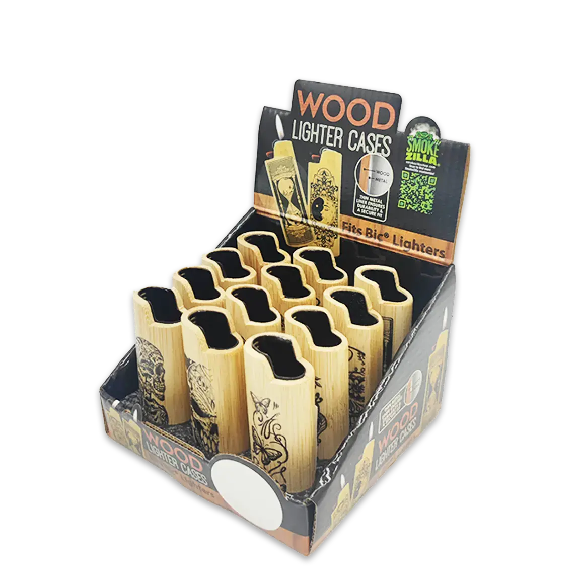 Wood Lighter Case - 12 Pieces Per Retail Ready Display 25137 1