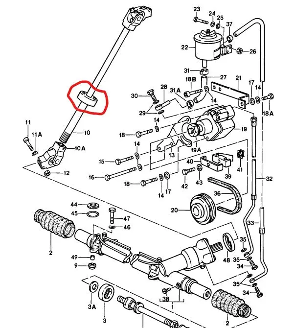 251 419 417B - Steering Shaft Doughnut - 78 To 95 - Aftermarket 2