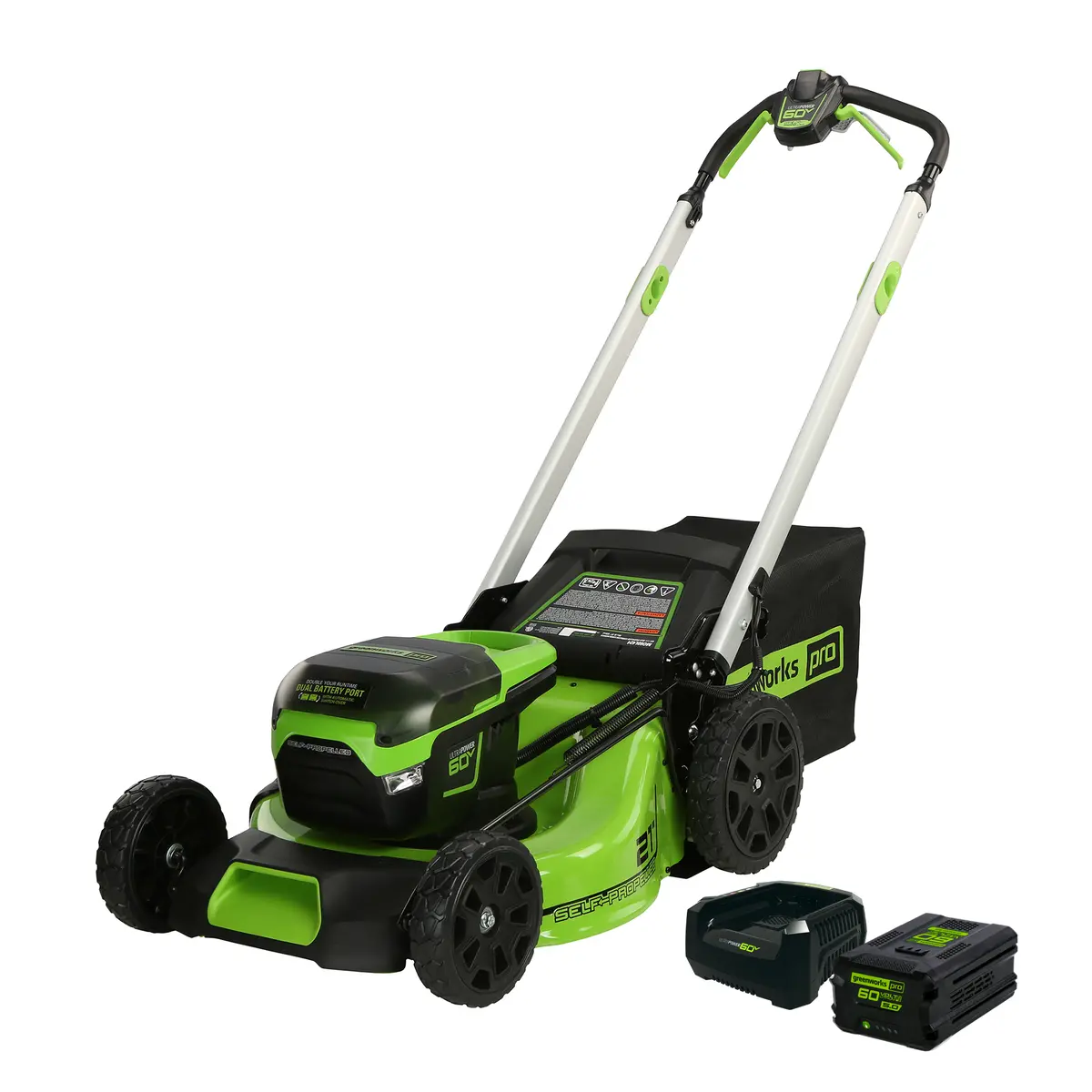 60V 21" Brushless Self-Propelled Lawn Mower, 5.0Ah Battery And Charger Included 1