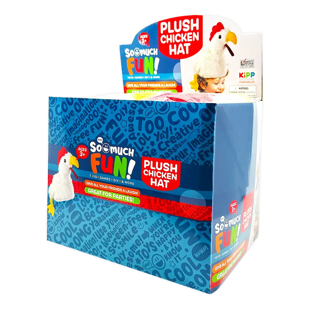 Plush Chicken Hat - 6 Pieces Per Retail Ready Display 25216 1