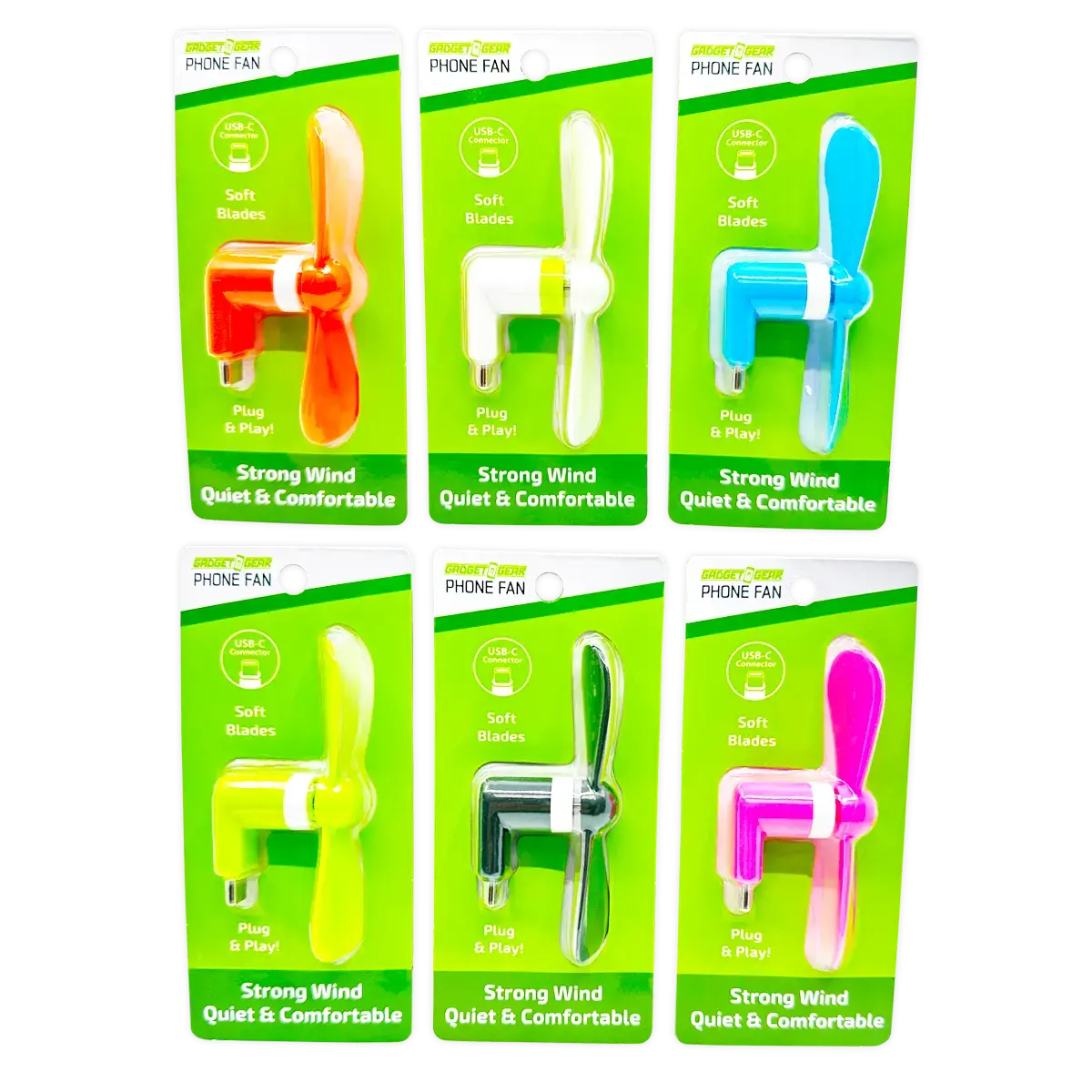 Usb-C Phone Fan Attachment - 6 Pieces Per Retail Ready Display 25225 2
