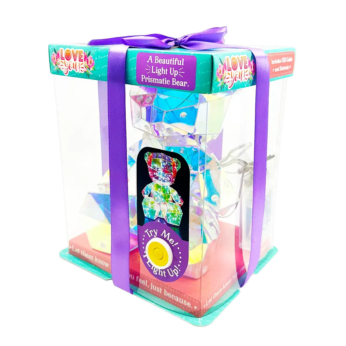 Light-Up Prismatic Bear Keepsake - 1 Piece Per Retail Ready Display 25230 1