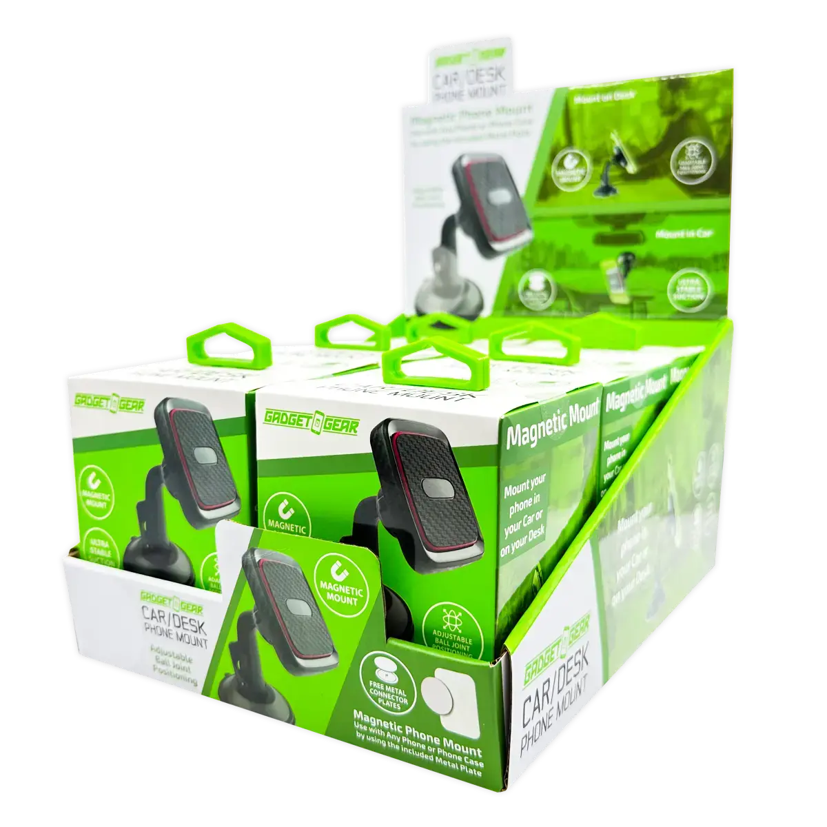 Car/Desk Magnetic Phone Mount - 6 Pieces Per Retail Ready Display 25233 1