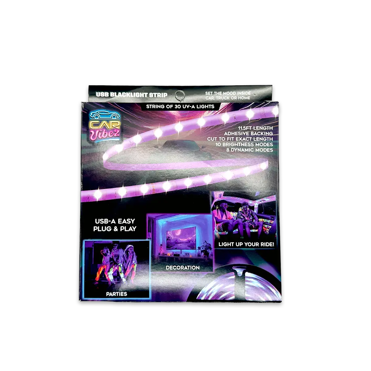 Usb Blacklight Strip With Remote 11.5Ft - 6 Pieces Per Retail Ready Display 25244 2