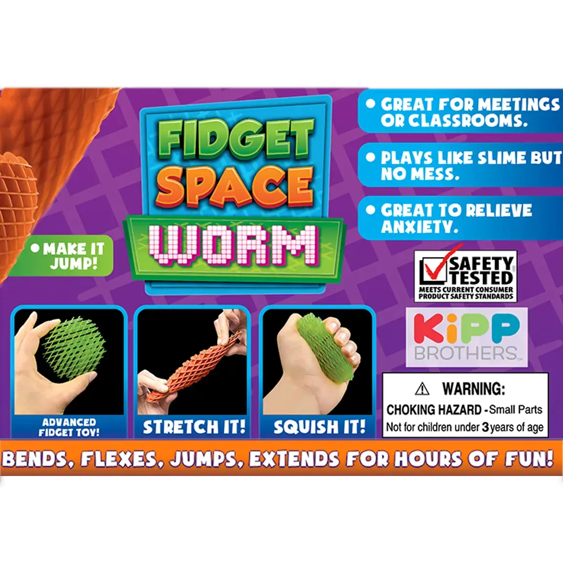 Fidget Space Worm Toy - 12 Pieces Per Retail Ready Display 25246 2