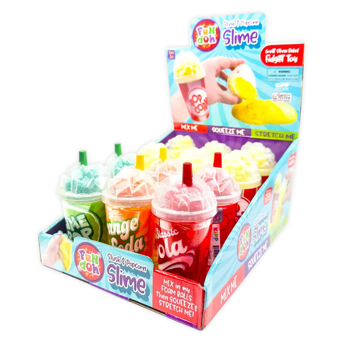 Fun Doh Slush And Popcorn Slime - 12 Pieces Per Retail Ready Display 25260 1