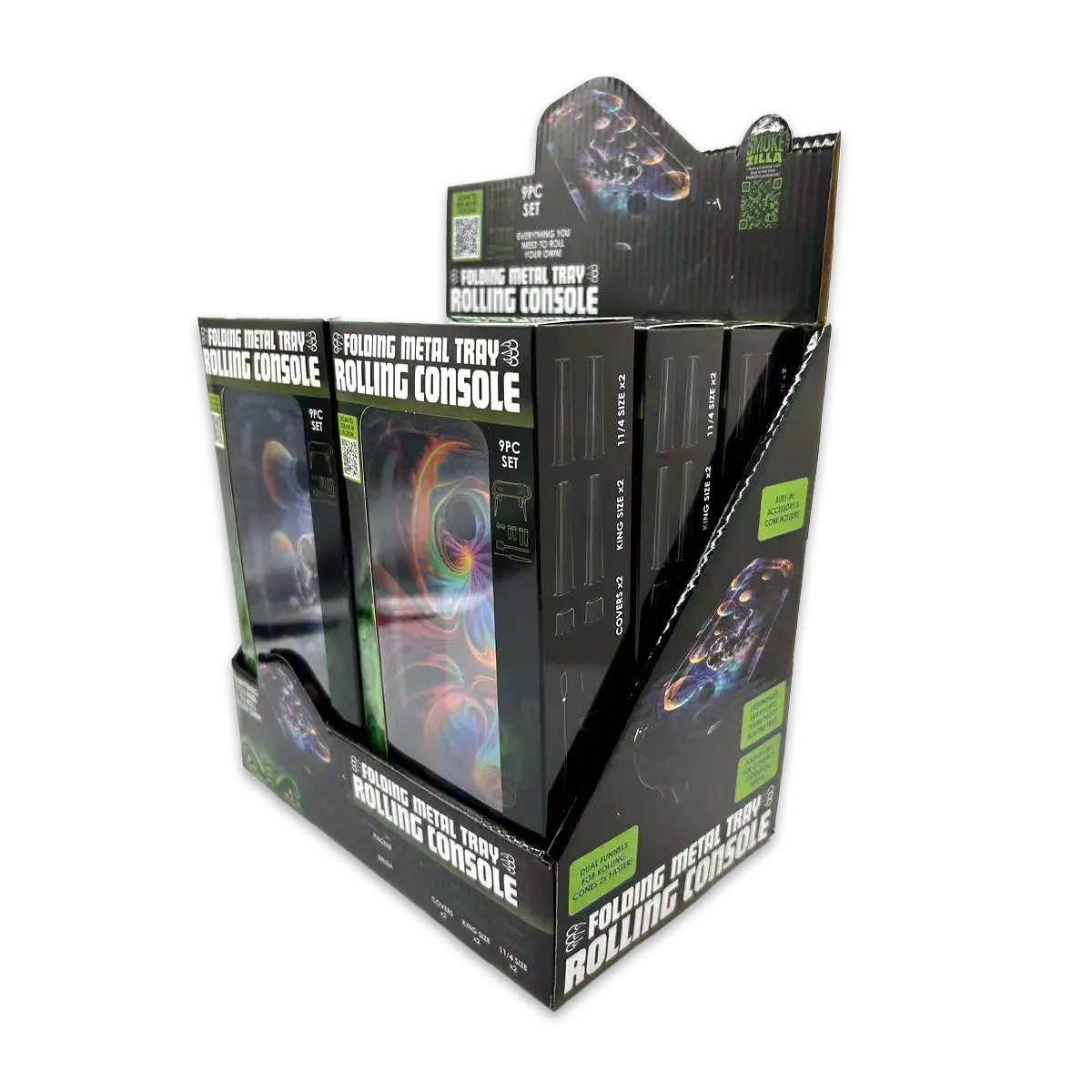 Folding Metal Tray Rolling Console - 6 Pieces Per Retail Ready Display 25267 1