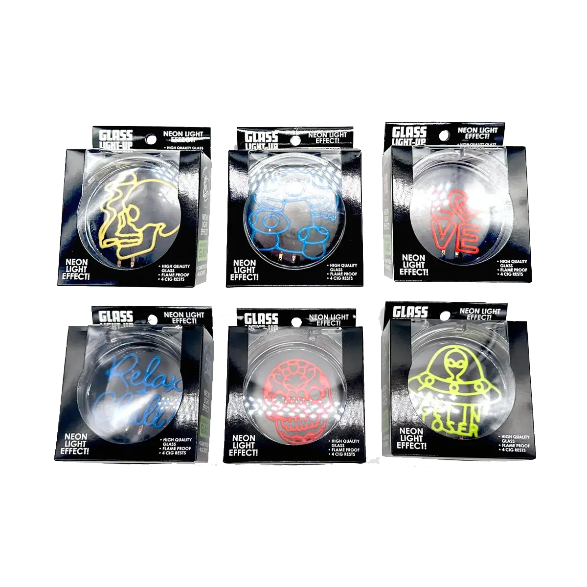 Light-Up Glass Ashtray - 6 Pieces Per Retail Ready Display 25271 2