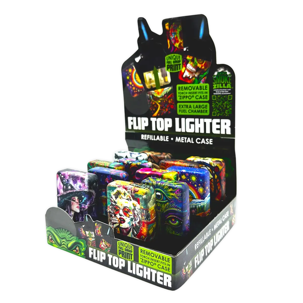 Metal Flip Top Lighter - 12 Pieces Per Retail Ready Display 25281 1