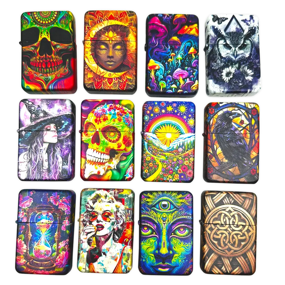 Metal Flip Top Lighter - 12 Pieces Per Retail Ready Display 25281 2