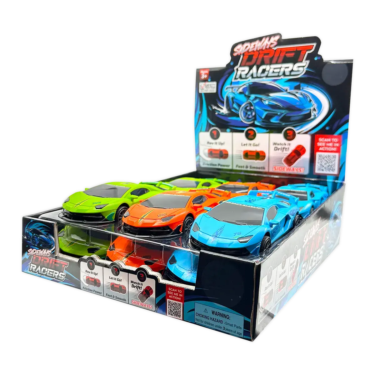 Sideways Drift Racers - 12 Pieces Per Retail Ready Display 25301 1