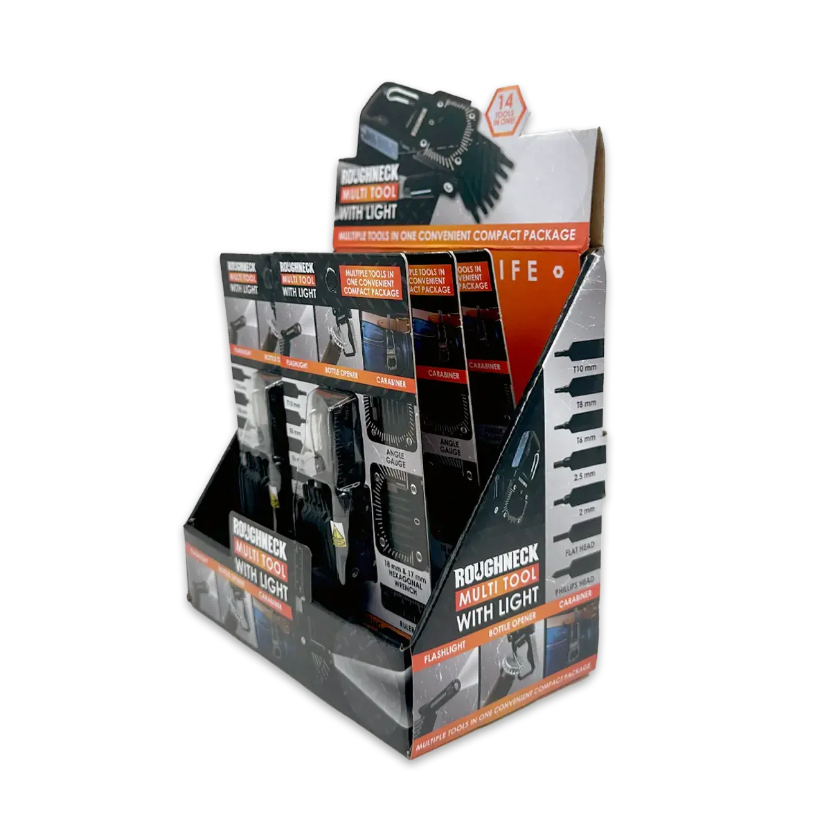 Multi-Tool 14-In-1 Carabiner With Light - 6 Pieces Per Retail Ready Display 25312 1