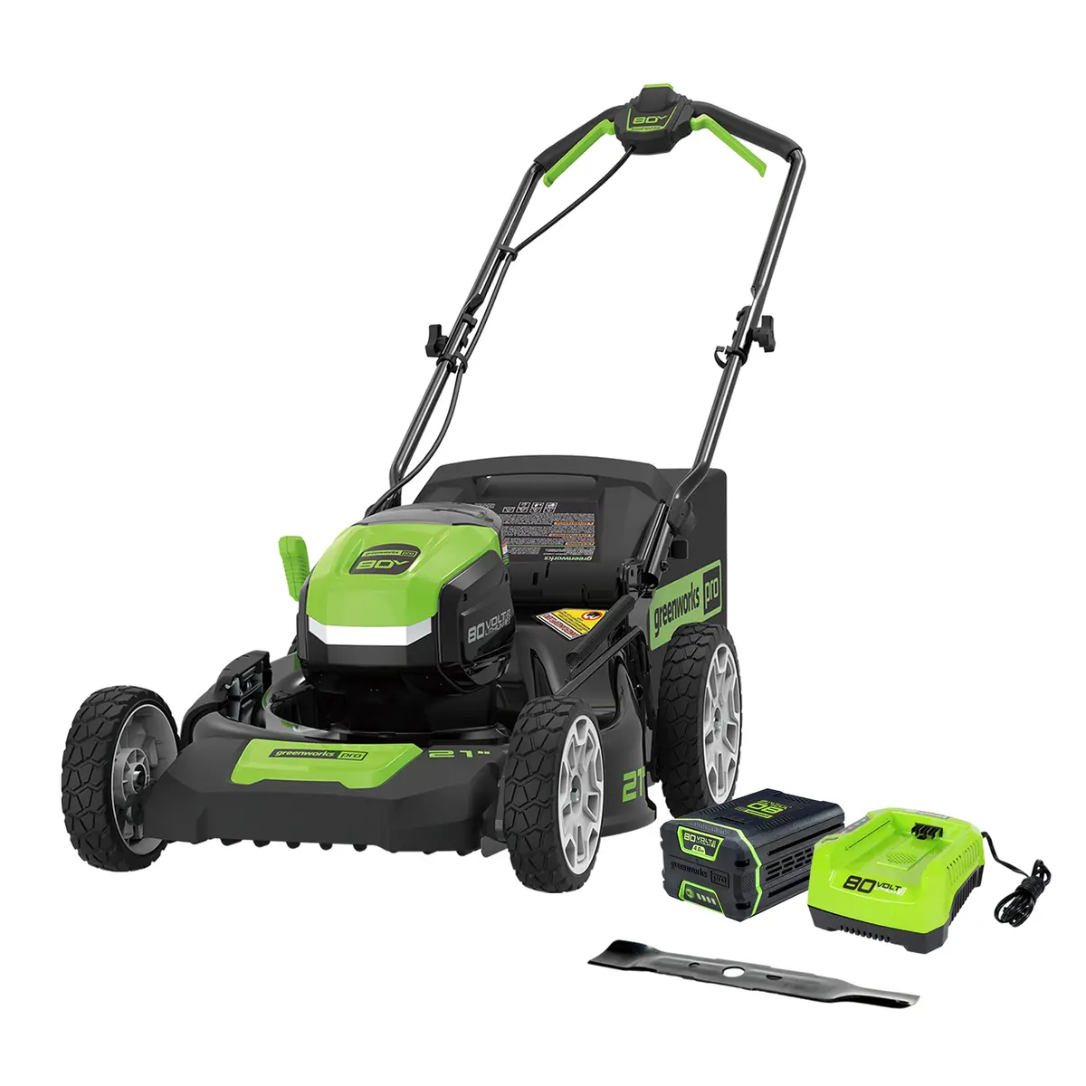 80V 21" Brushless Lawn Mower, 4.0Ah Battery And Charger Included Bonus: Extra Blade 1