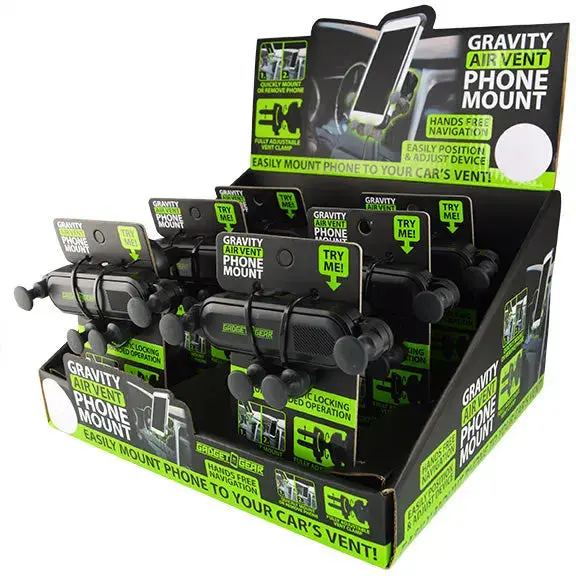 Phone Mount With Car Vent Clip - 6 Pieces Per Retail Ready Display 25590Mn 1