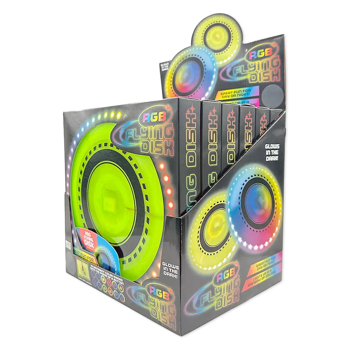 Rgb Glow In The Dark Light-Up Flying Disc - 6 Pieces Per Retail Ready Display 25813 1