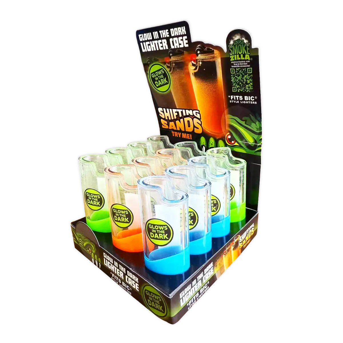 Glow-In-Dark Lighter Case - 12 Pieces Per Retail Ready Display 25834 1