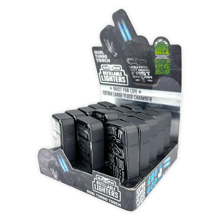Big Bubba Dual Torch Foil Sticker Lighter - 15 Pieces Per Retail Ready Display 25837 1