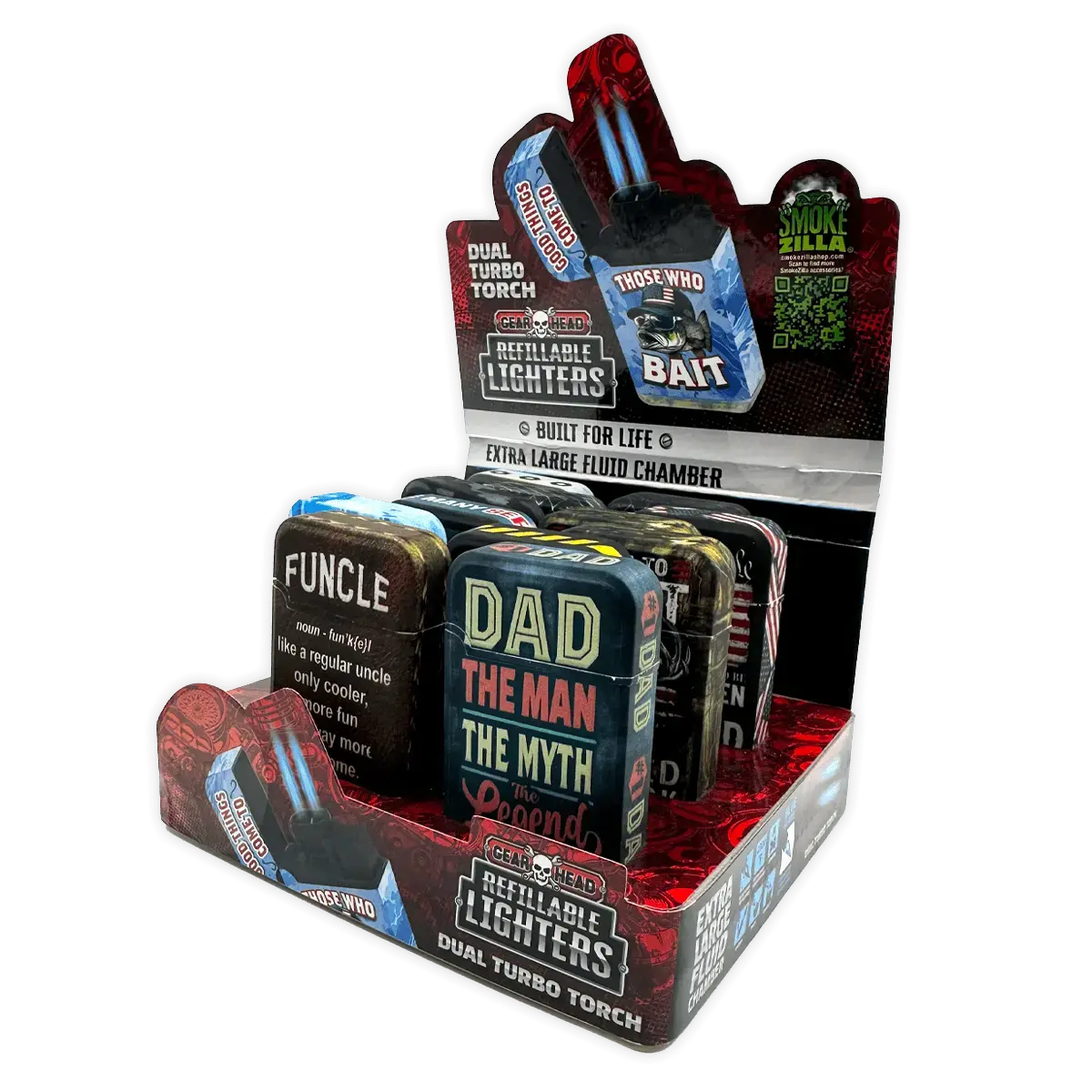 Patriotic Gearhead Dual Torch Lighter - 12 Pieces Per Retail Ready Display 25838 1