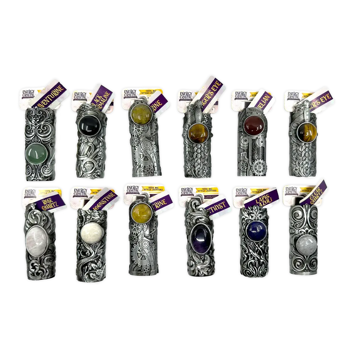 Metal Energy Stone Lighter Case - 12 Pieces Per Retail Ready Display 25847 2