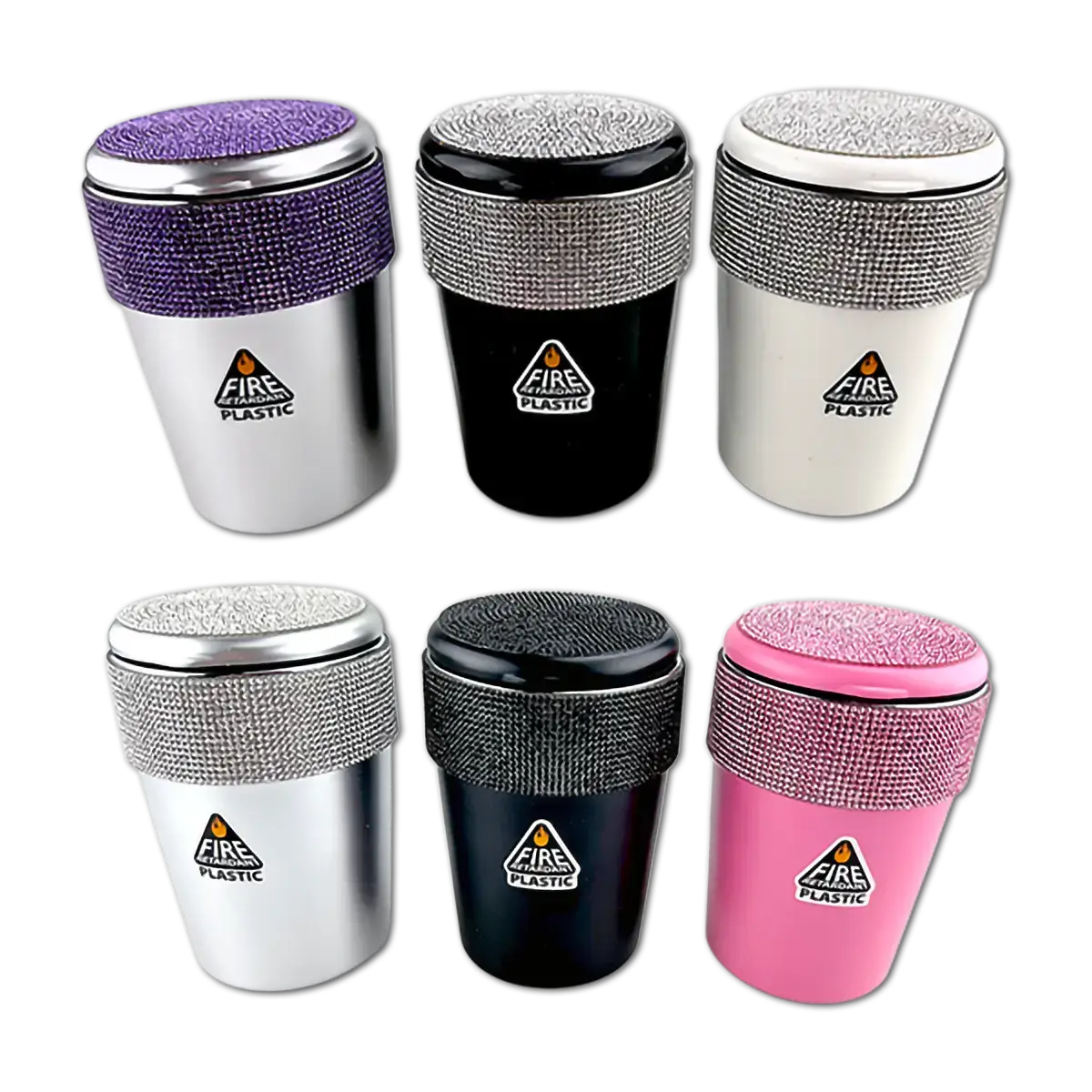 Bling Butt Bucket Ashtray With Led Light - 6 Pieces Per Retail Ready Display 25886 2