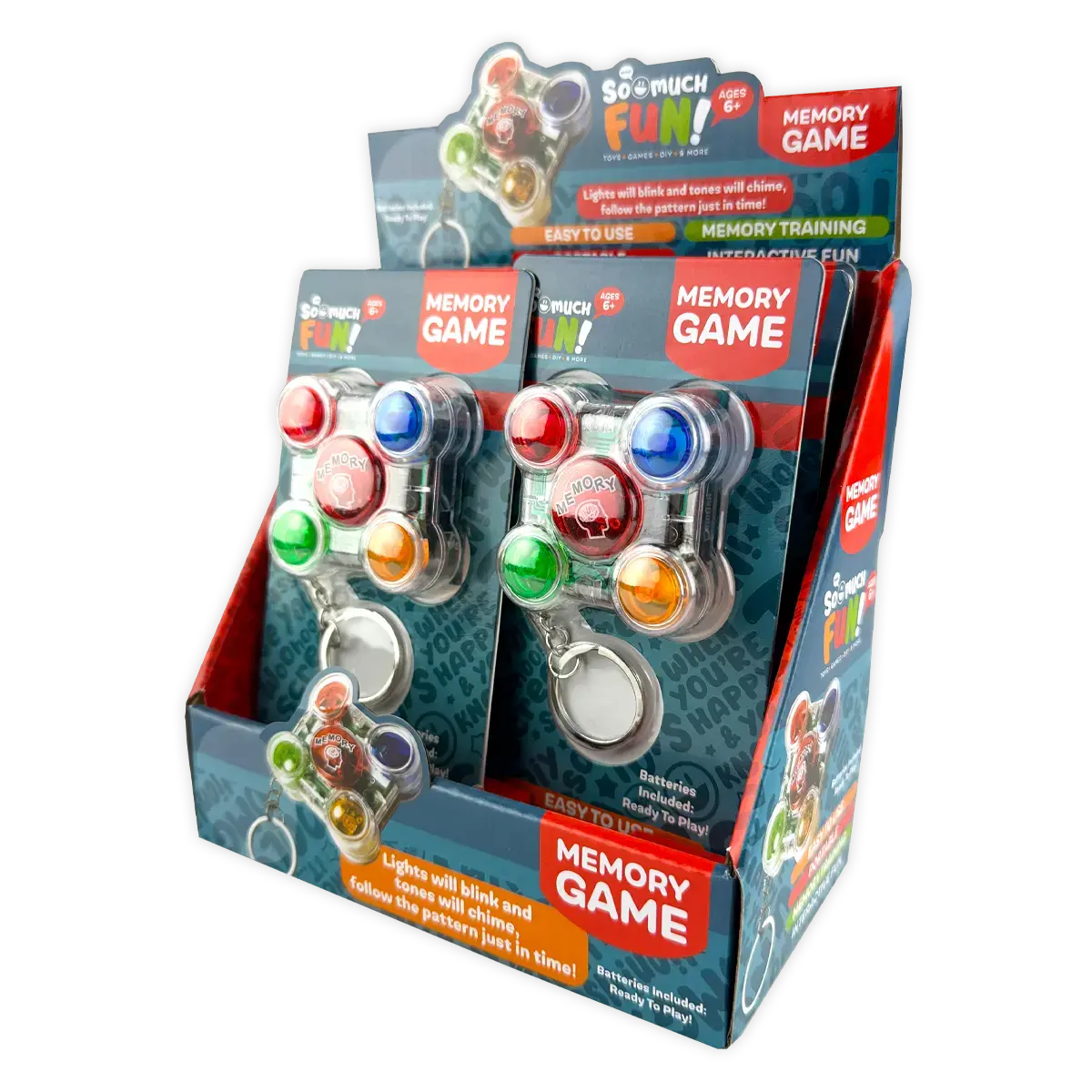 Memory Game Keychain - 6 Pieces Per Retail Ready Display 25936 1