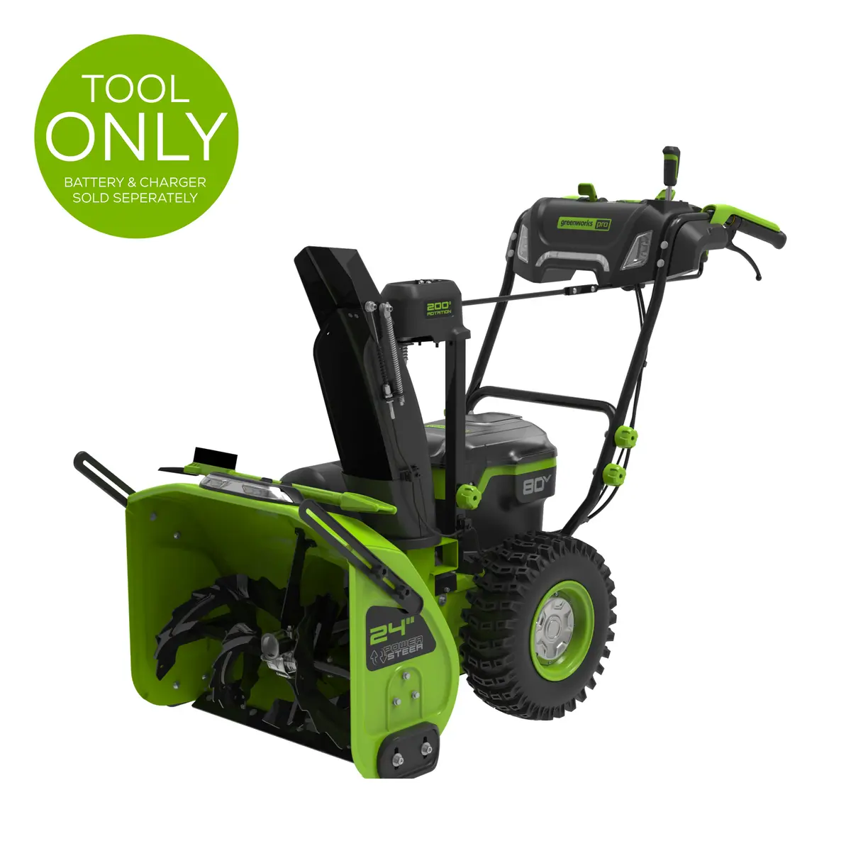 Greenworks 80V 24'' Dual Stage Snow Thrower (Tool Only) 1