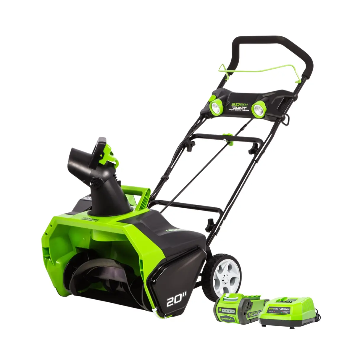 40V 20" Brushless Snow Thrower, 4.0Ah Battery And Charger Included 1