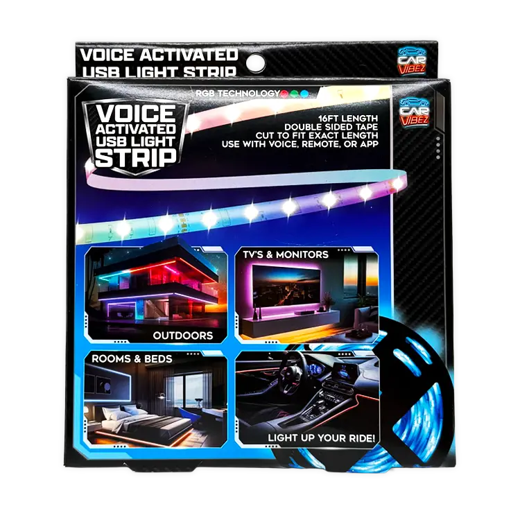 Voice Activated Usb Mood Light Strip 16Ft - 6 Pieces Per Retail Ready Display 26104 2