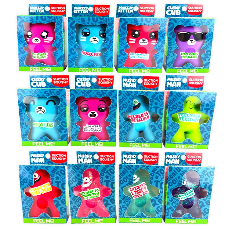 Emotional Support Suction Squishy Pals - 12 Pieces Per Retail Ready Display 26106 2