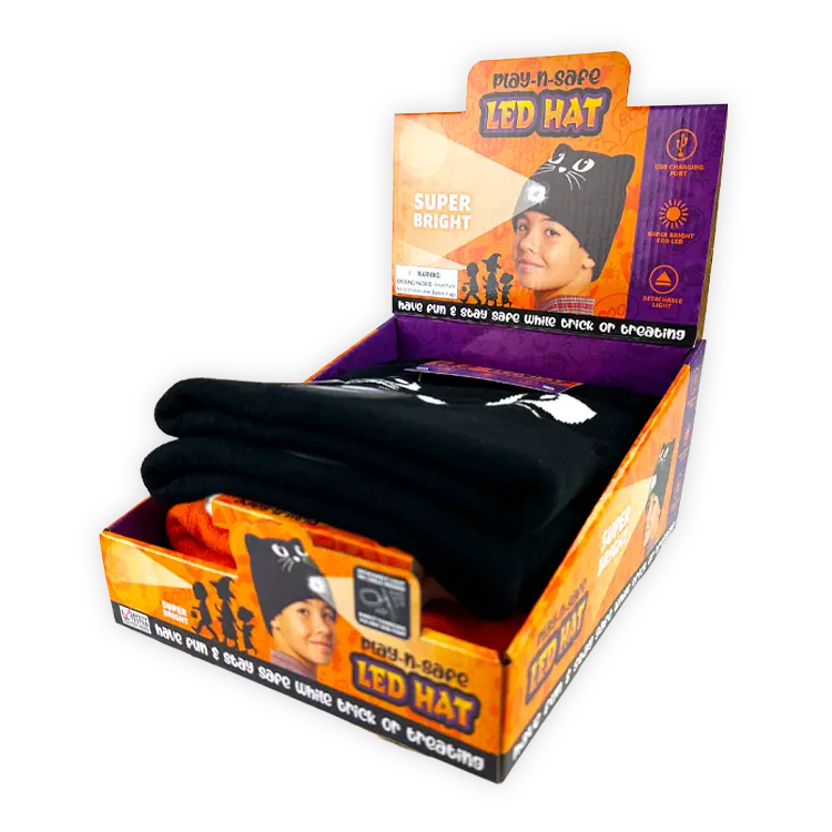 Halloween Led Hats - 6 Pieces Per Retail Ready Display 26165 1