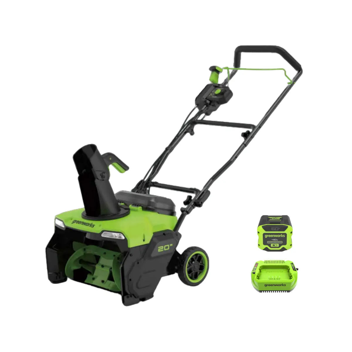 60V 20" Brushless Snow Thrower, 4.0Ah Battery And Charger Included 1