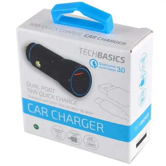 Car Charger With Dual Usb / Usb-C Ports 2.4 Amp - 5 Pieces Per Pack 26248 1