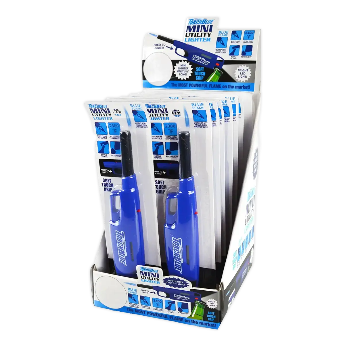 Mini Utility Torch Stick Lighter With Led Light - 12 Pieces Per Retail Ready Display 26327 1
