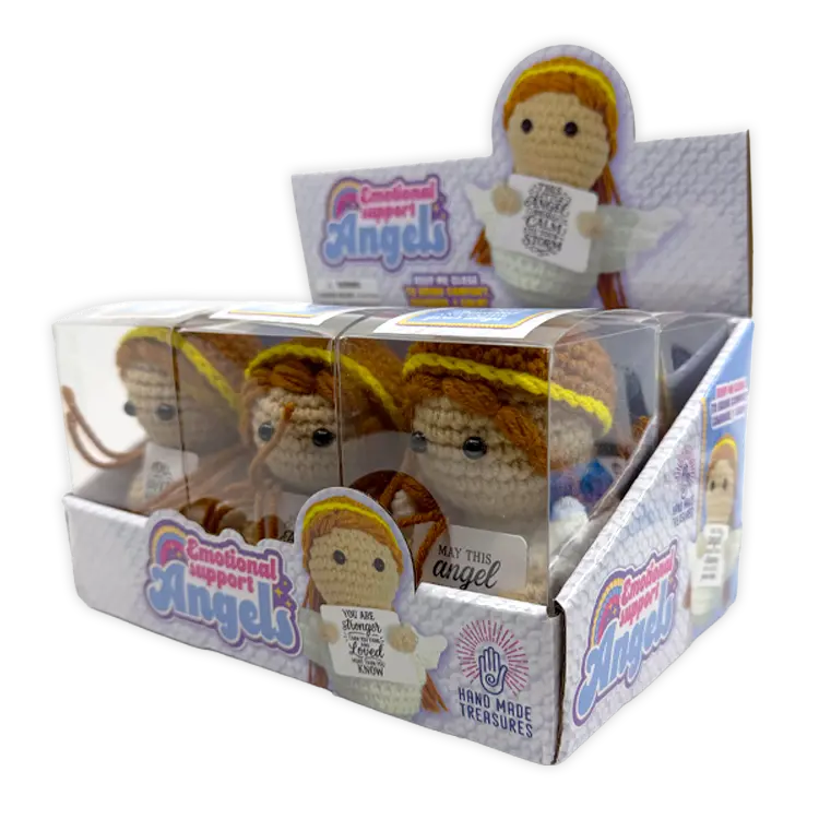 Emotional Support Keepsake Crochet Plush Angels - 6 Pieces Per Retail Ready Display 26440 1