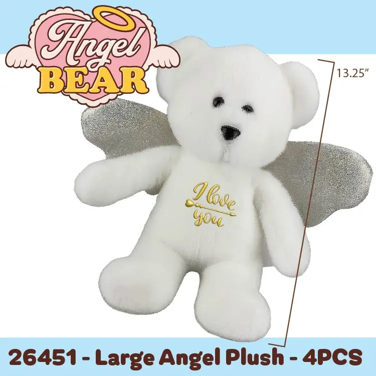 Angel Bear Plush Large - 4 Pieces Per Pack 26451 2