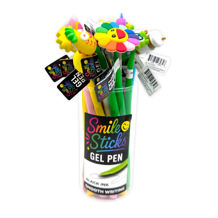Smile Stick Gel Pen - 24 Pieces Per Display 26472 1