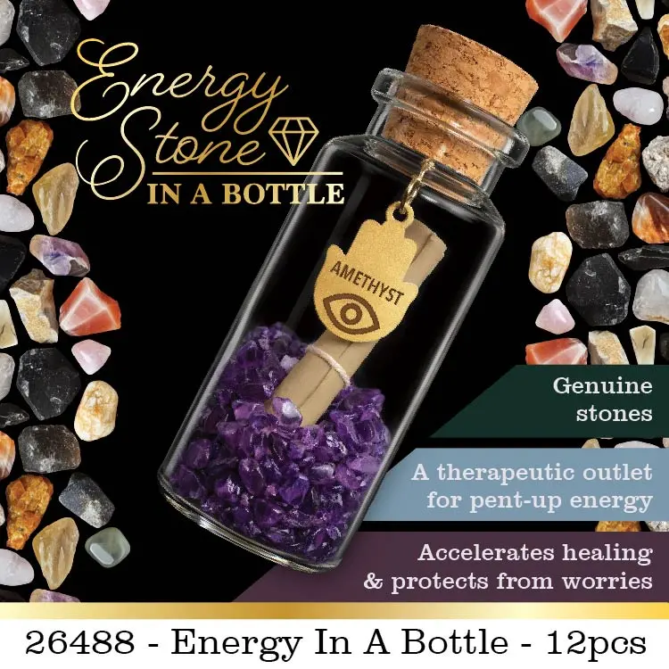 Energy Stone In A Bottle - 12 Pieces Per Retail Ready Display 26488 1