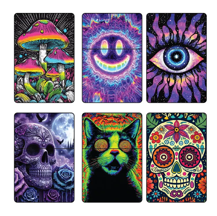 Sugar Skull Metal Flip Top Lighter - 12 Pieces Per Retail Ready Display 26548 2